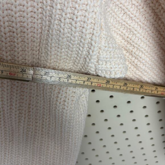 Free People Swim Too Deep Sweater Turtleneck Neutral Cream Oversized Cozy- L - Picture 6 of 7